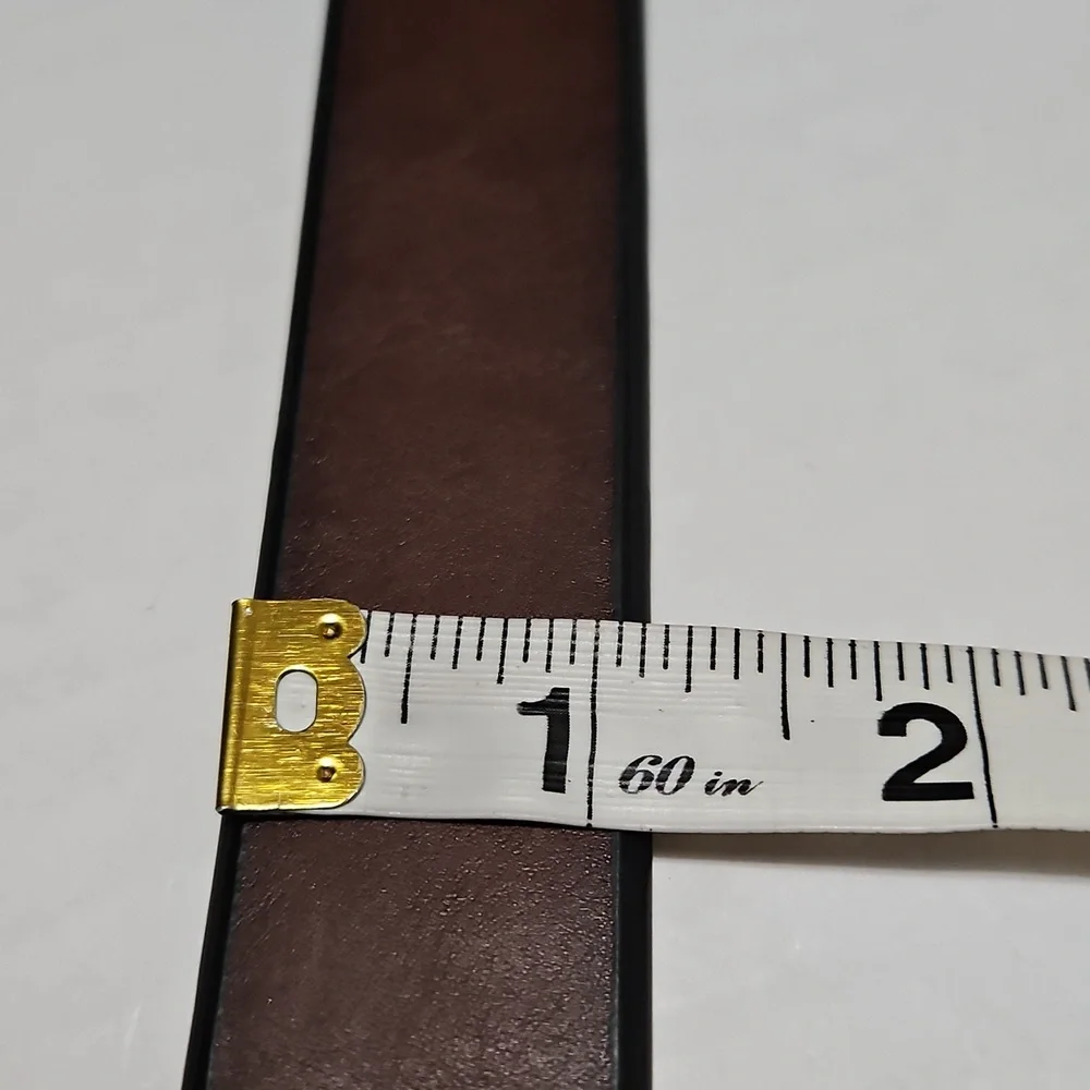 Levi's Brown/Black Leather Reversible Boy's Belt with Silver Buckle Size S 22-24